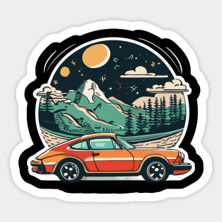 Porsche 911 | Vintage Car Sticker